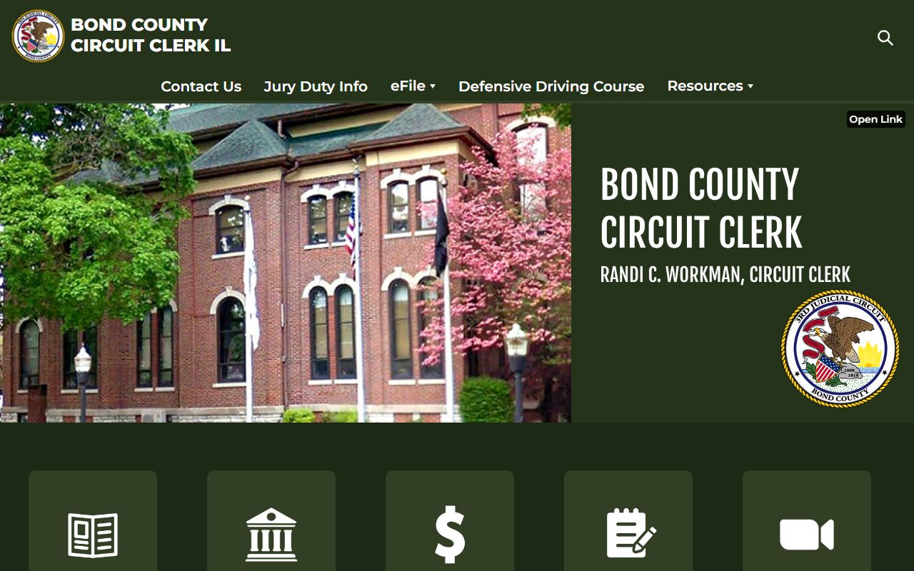 Bond County Circuit Clerk website for accessing court and police records