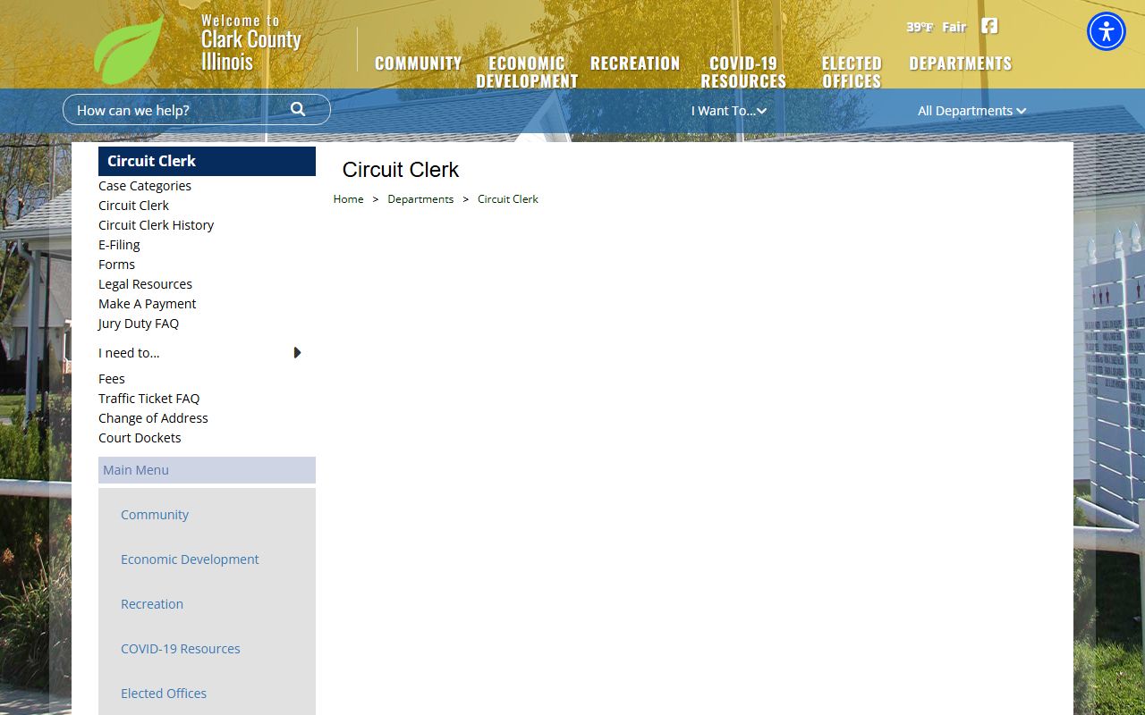 Clark County Circuit Clerk website for court record access