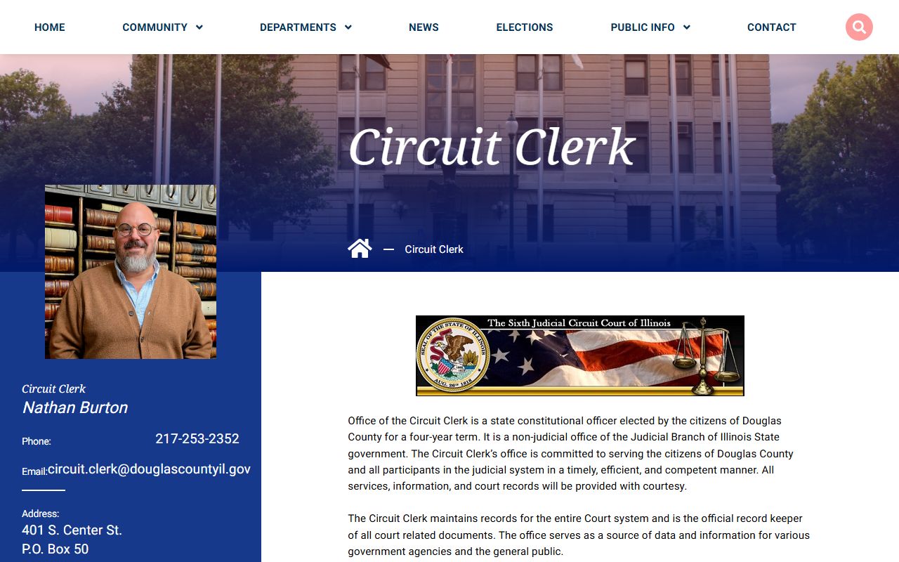 Douglas County Circuit Clerk website for court and police records
