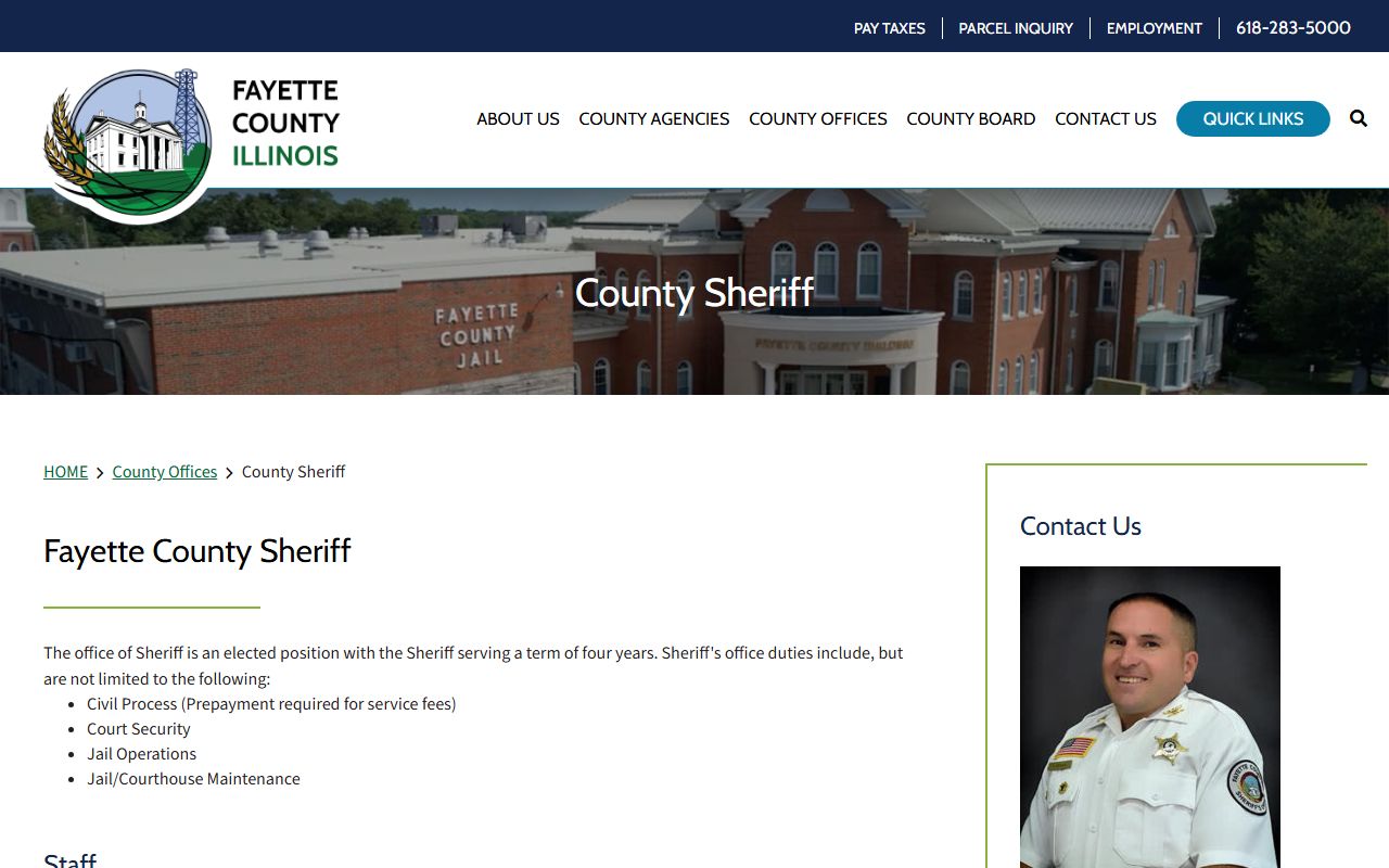 Fayette County Sheriff's Office website for police records