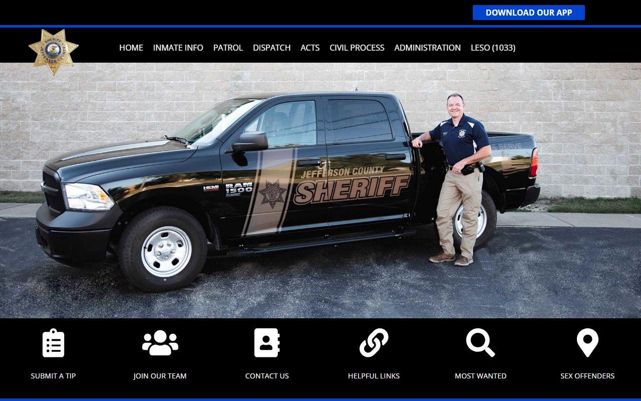 Jefferson County Sheriff website for police records