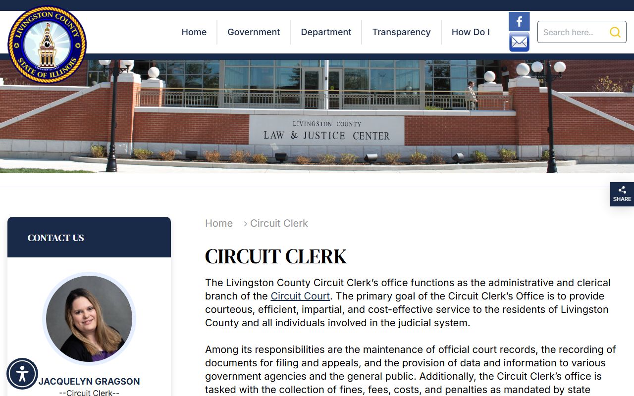 Livingston County Circuit Clerk page for court records