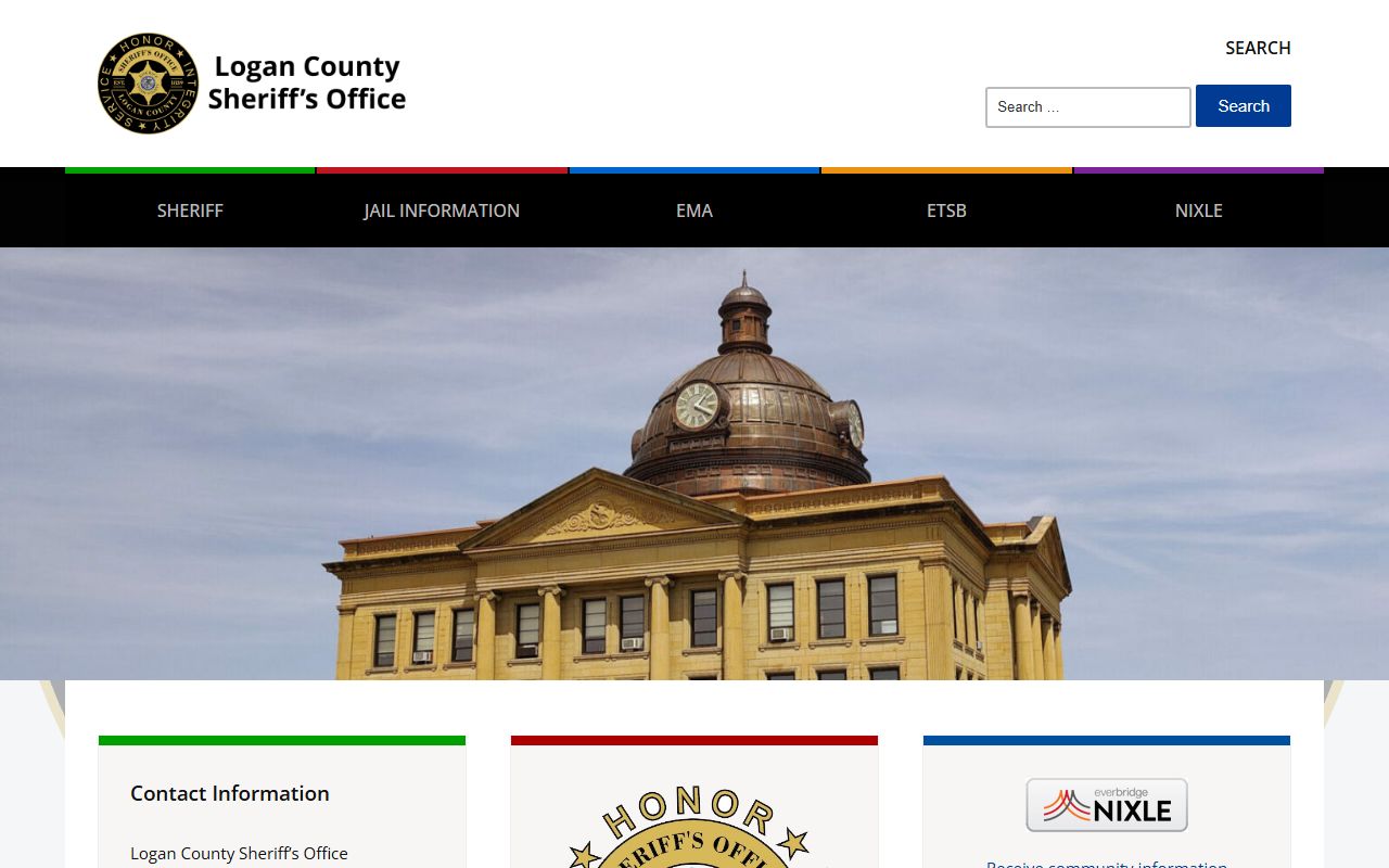 Logan County Sheriff's Office website for police records