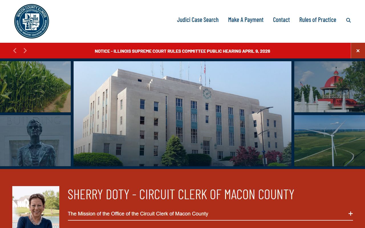 Macon County Circuit Clerk website for court records in Decatur Illinois