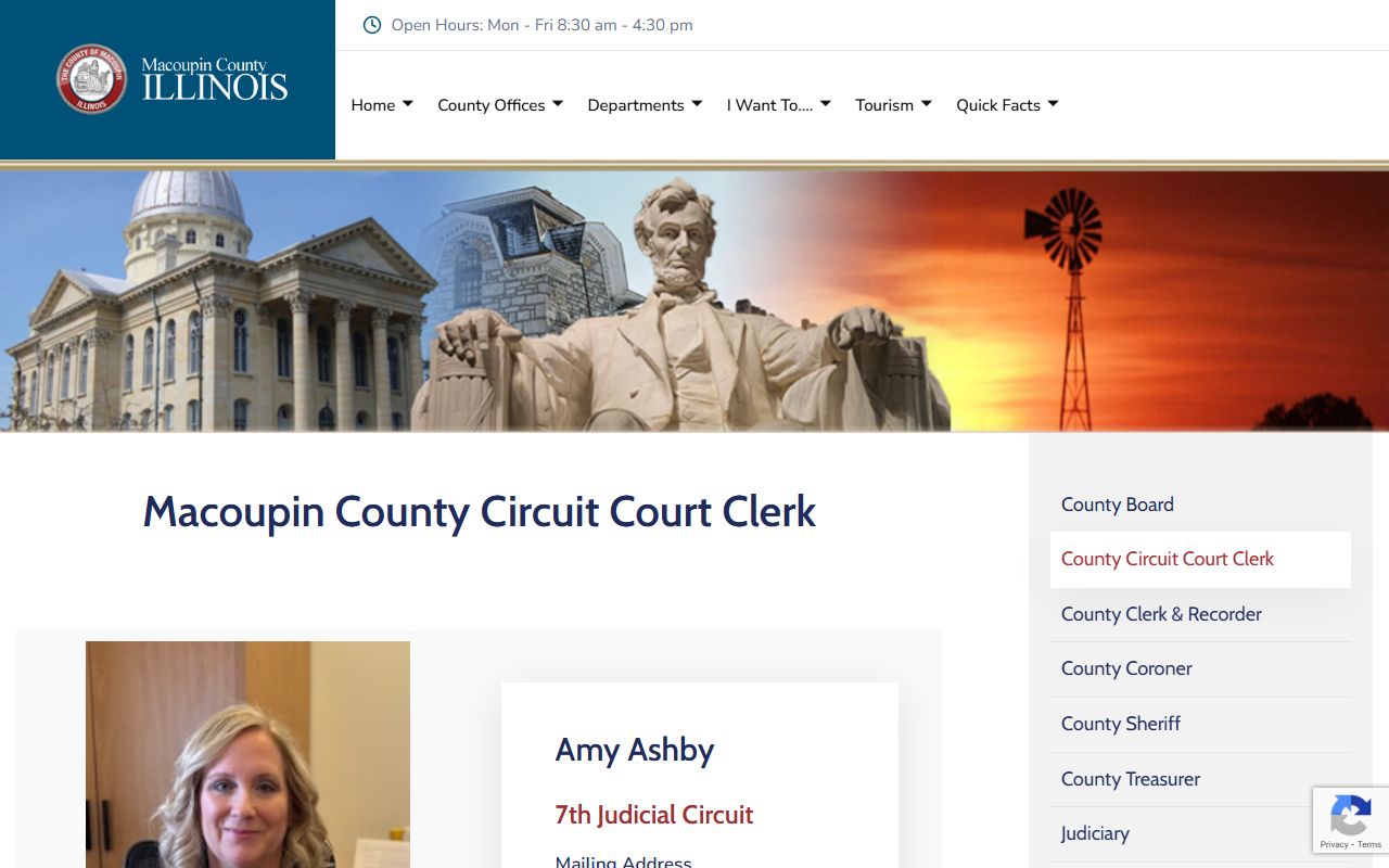 Macoupin County Circuit Court Clerk page for court records