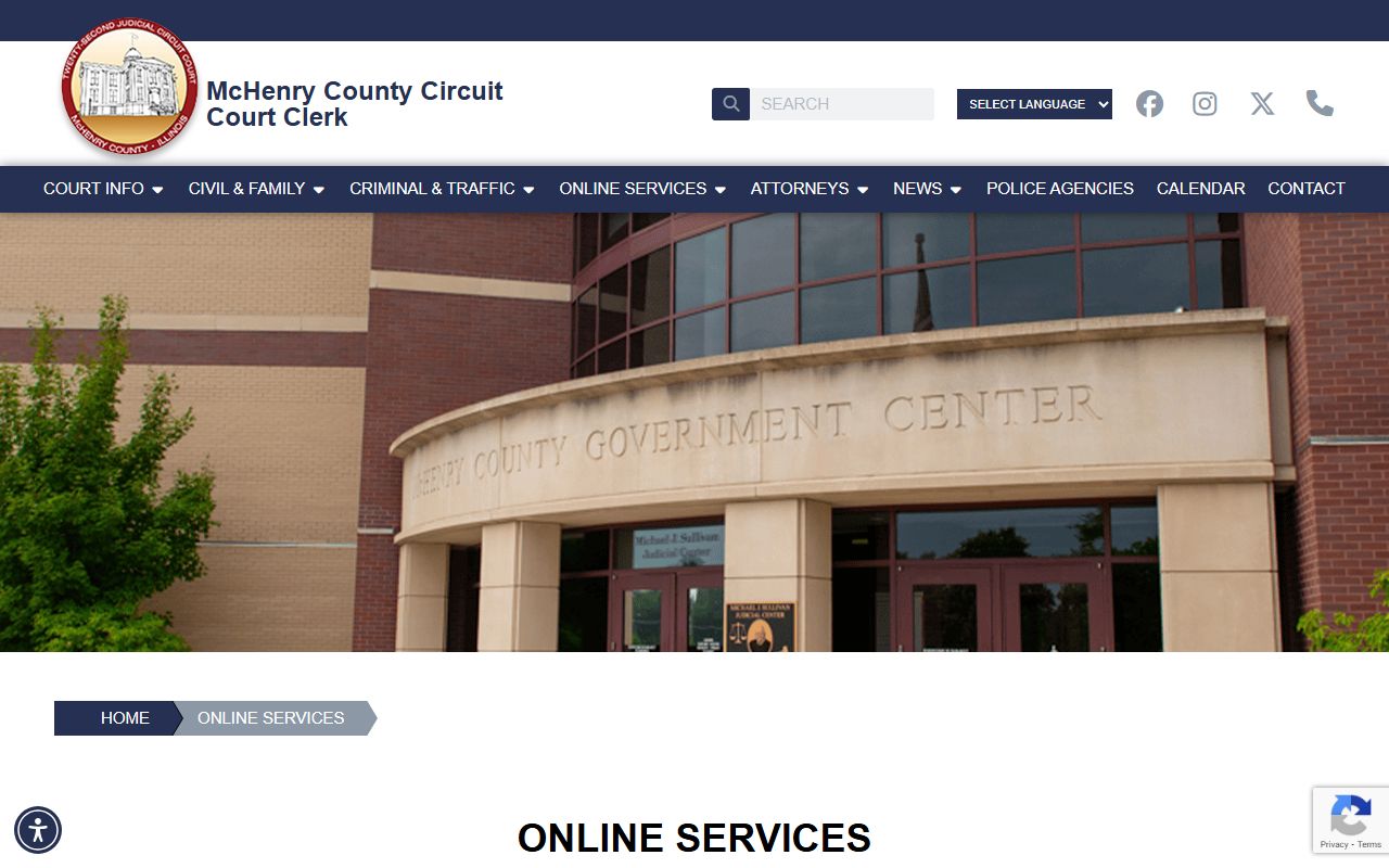 McHenry County Circuit Clerk online services for court record searches