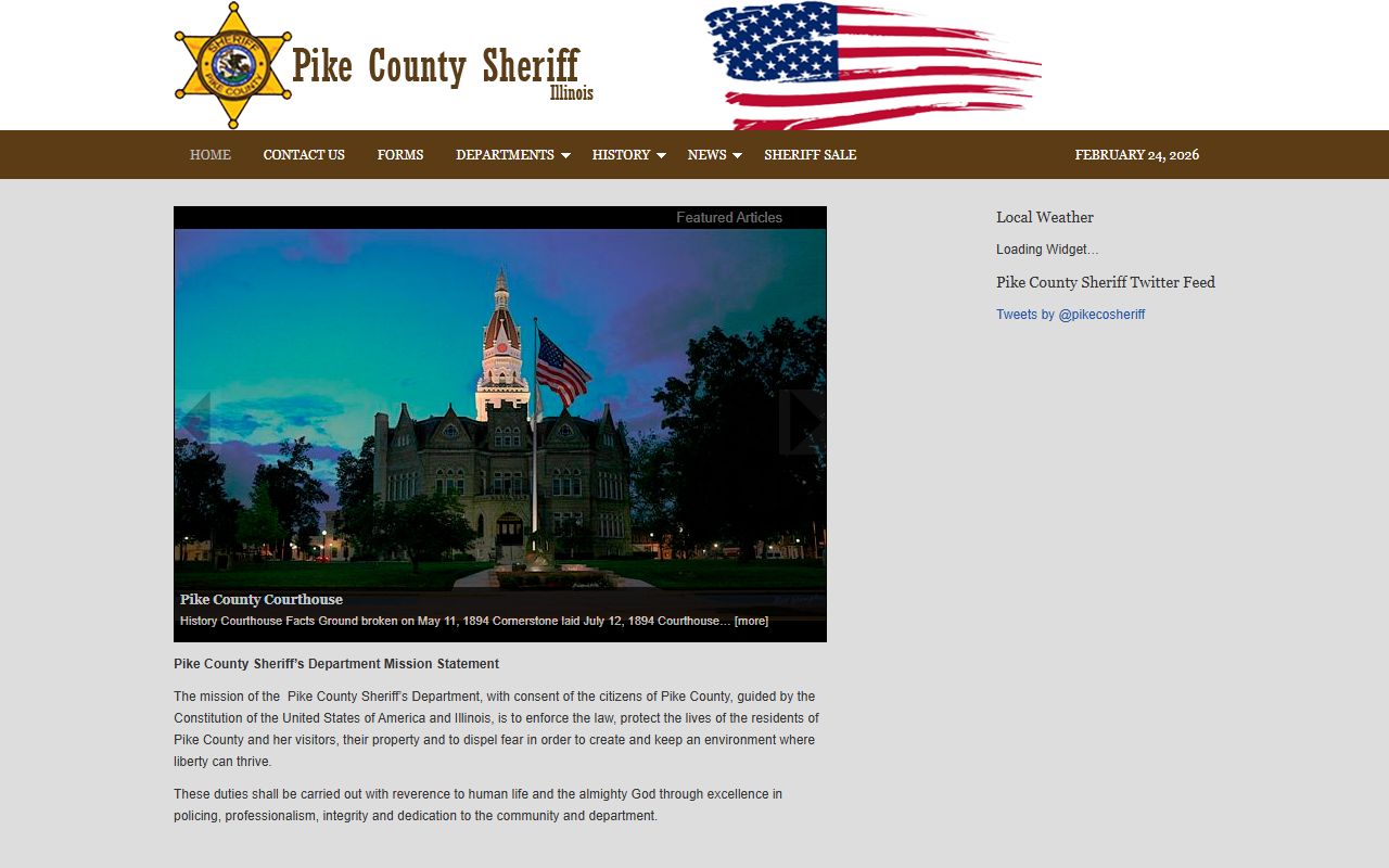 Pike County Sheriff's Department website for police records