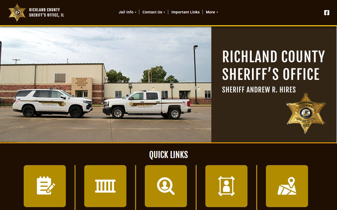 Richland County Sheriff's Office website for police records