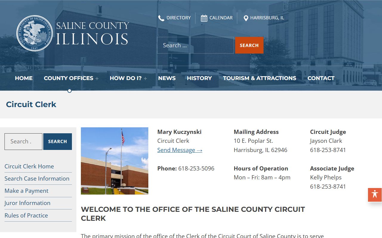 Saline County Circuit Clerk website for court records