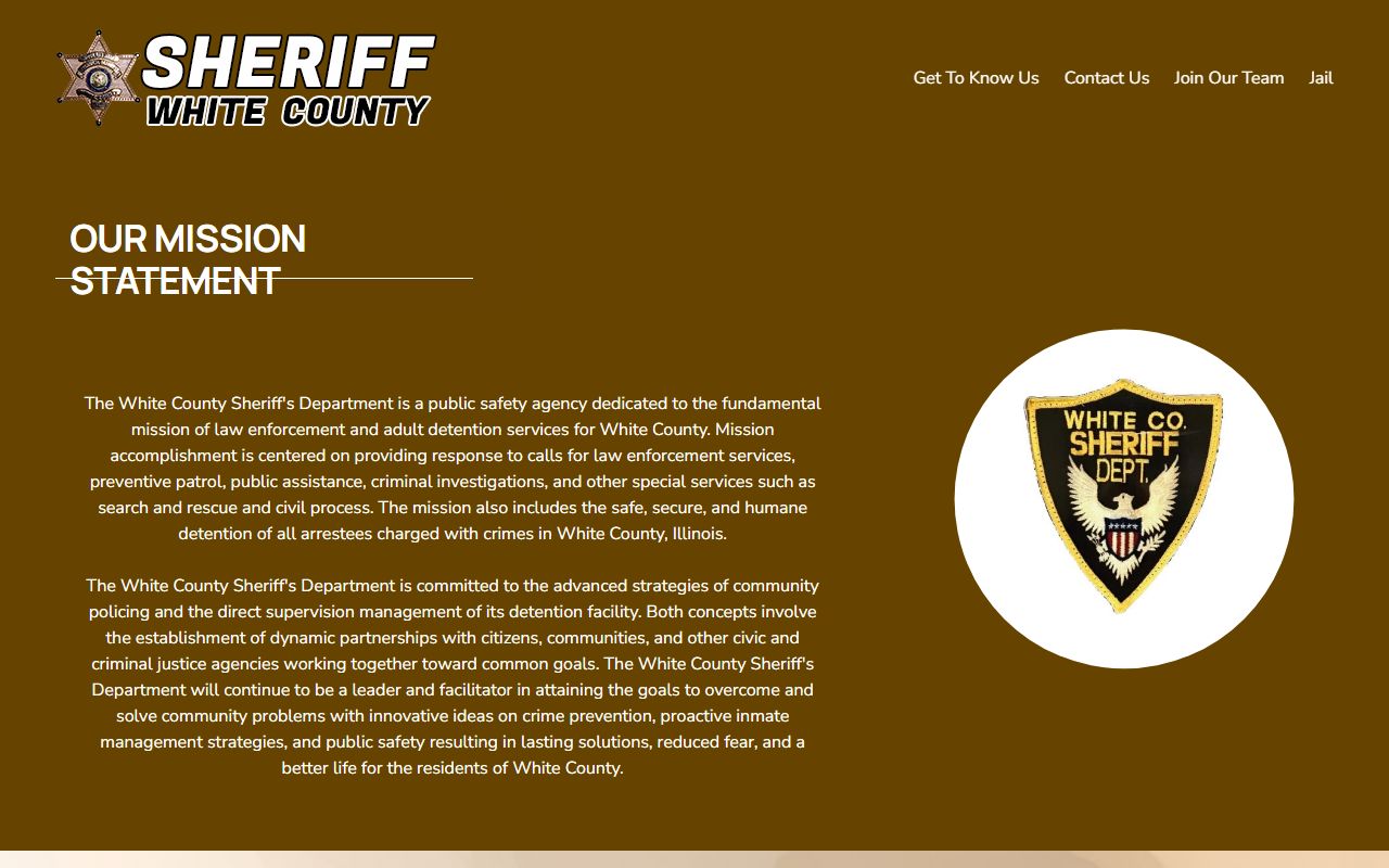 White County Sheriff's Office website for police records